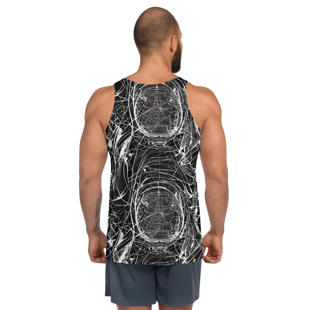Nexus of Lines on Men's Tank Top — Back