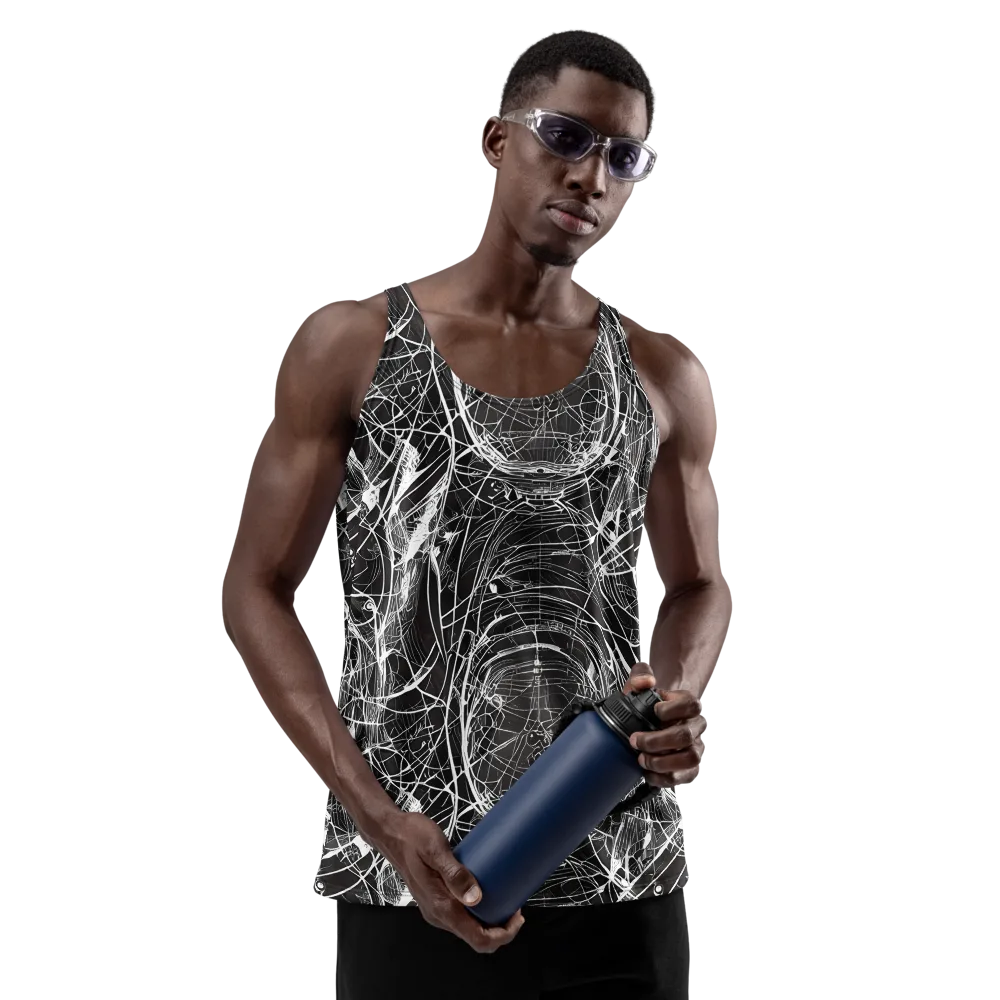 Nexus of Lines on Men's Tank Top — Front