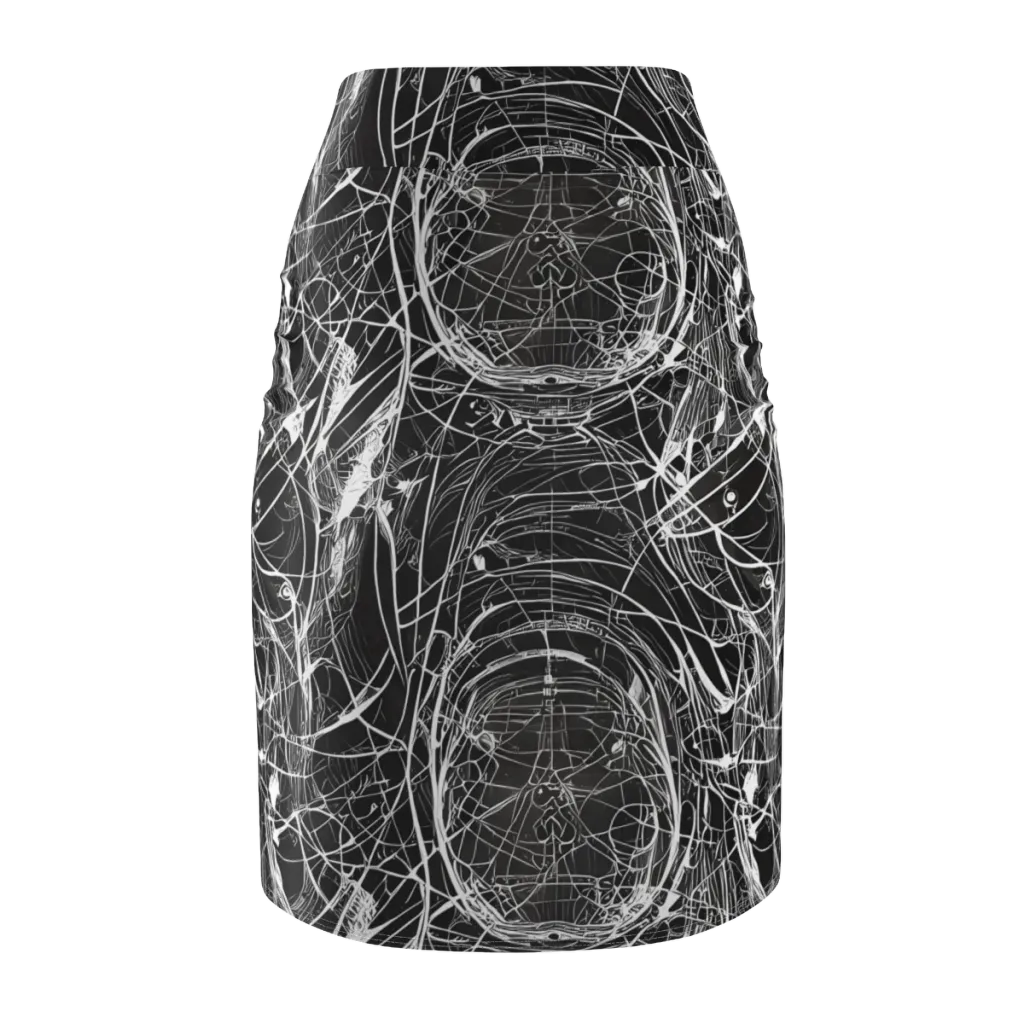 Nexus of Lines on Pencil Skirt — Back