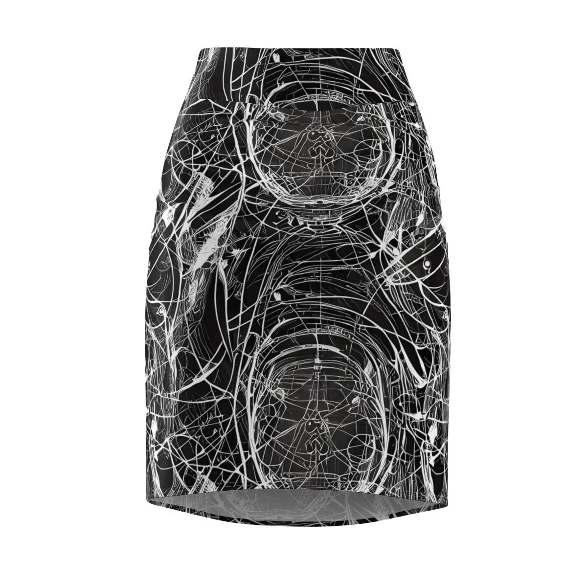 Nexus of Lines on Pencil Skirt — Front