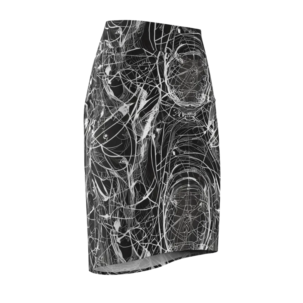 Nexus of Lines on Pencil Skirt — Front Side