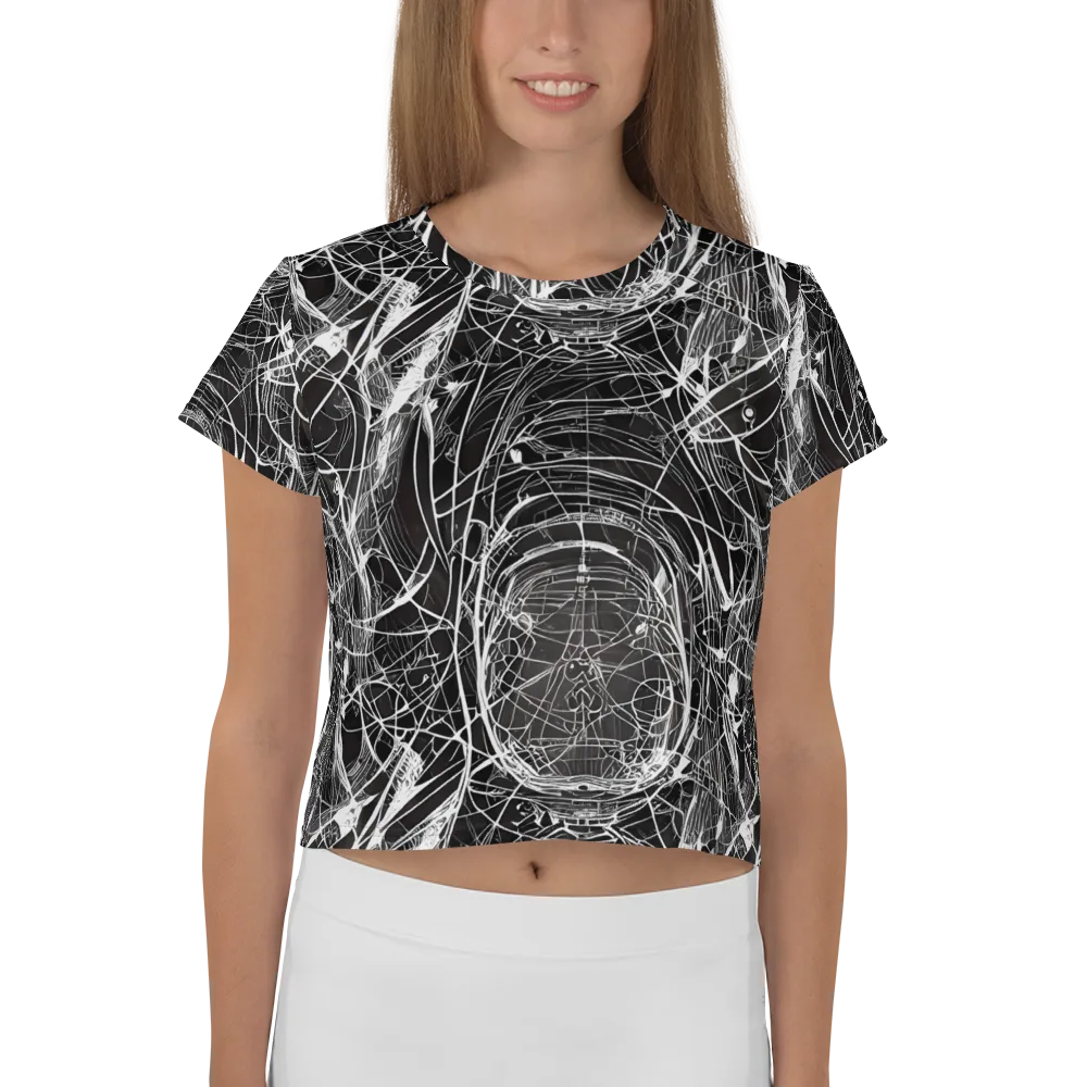 Nexus of Lines on Crop Tee — Front