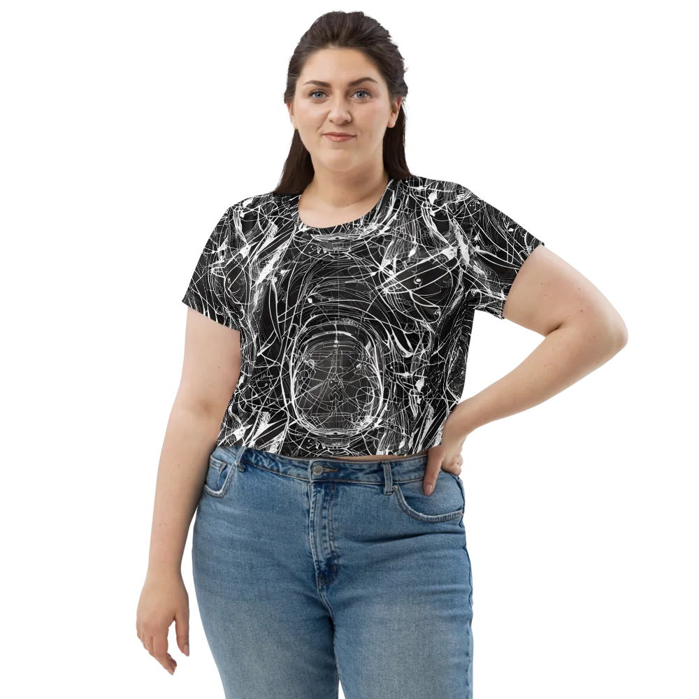Nexus of Lines on Crop Tee — Front