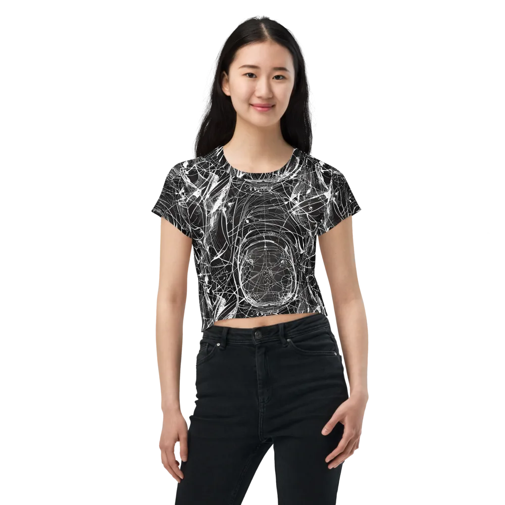 Nexus of Lines on Crop Tee — Front