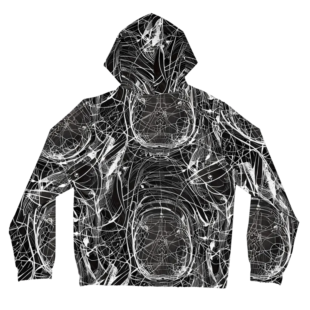 Nexus of Lines on Women's Full-Zip Hoodie — Back