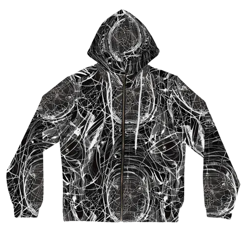 Nexus of Lines on a Women's Full-Zip Hoodie