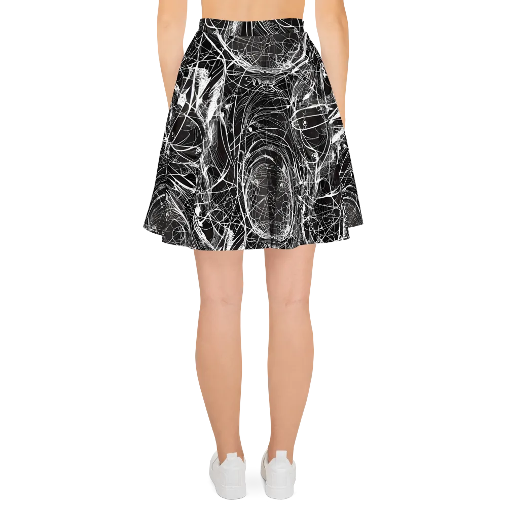 Nexus of Lines on Skater Skirt — Back