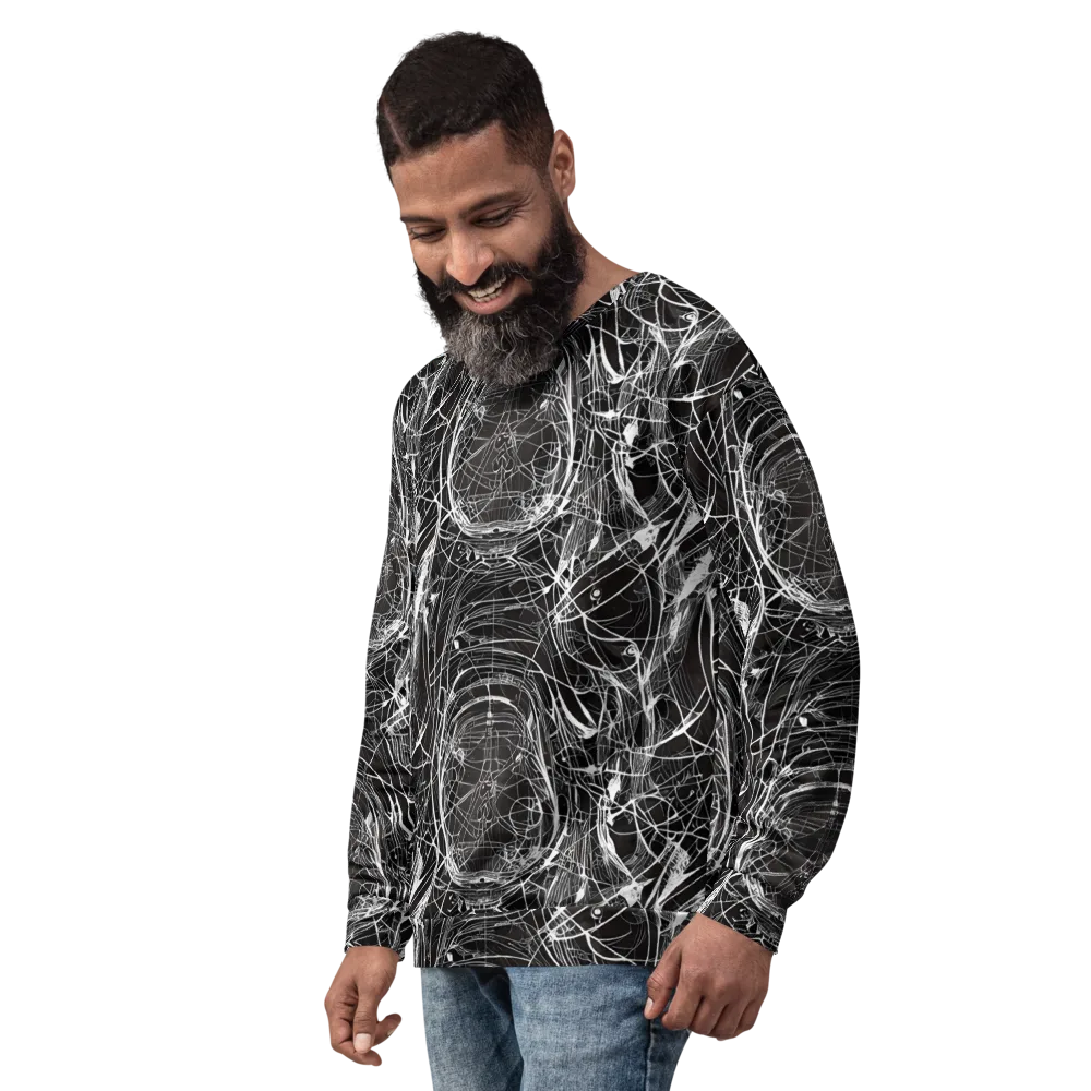 Nexus of Lines on Sweatshirt — Left Front