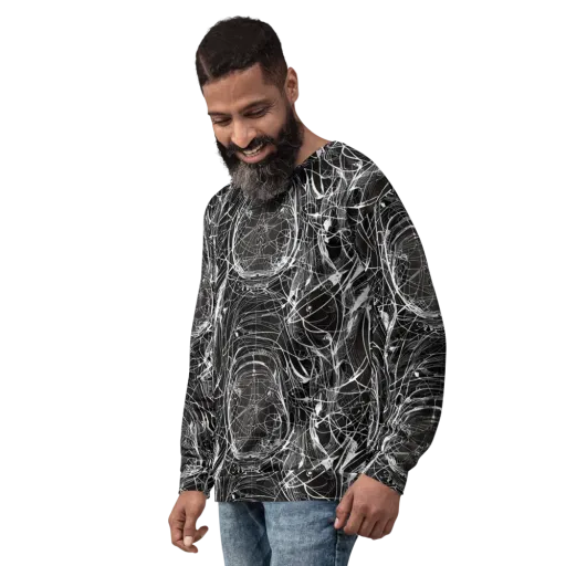 Nexus of Lines on a Sweatshirt