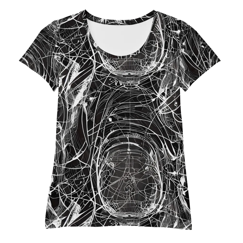 Nexus of Lines on Women's Athletic T-Shirt — Front