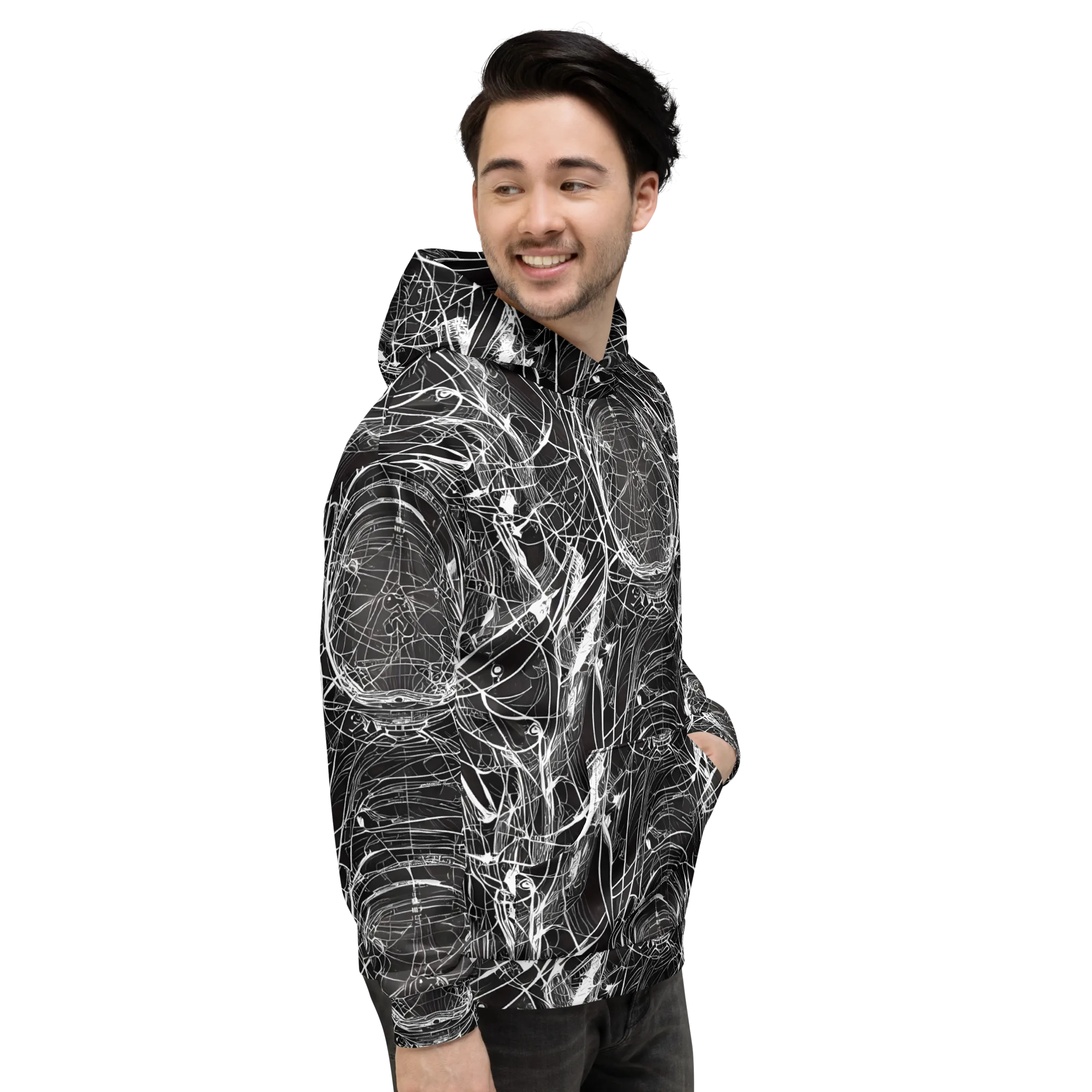 Nexus of Lines on Hoodie — Right