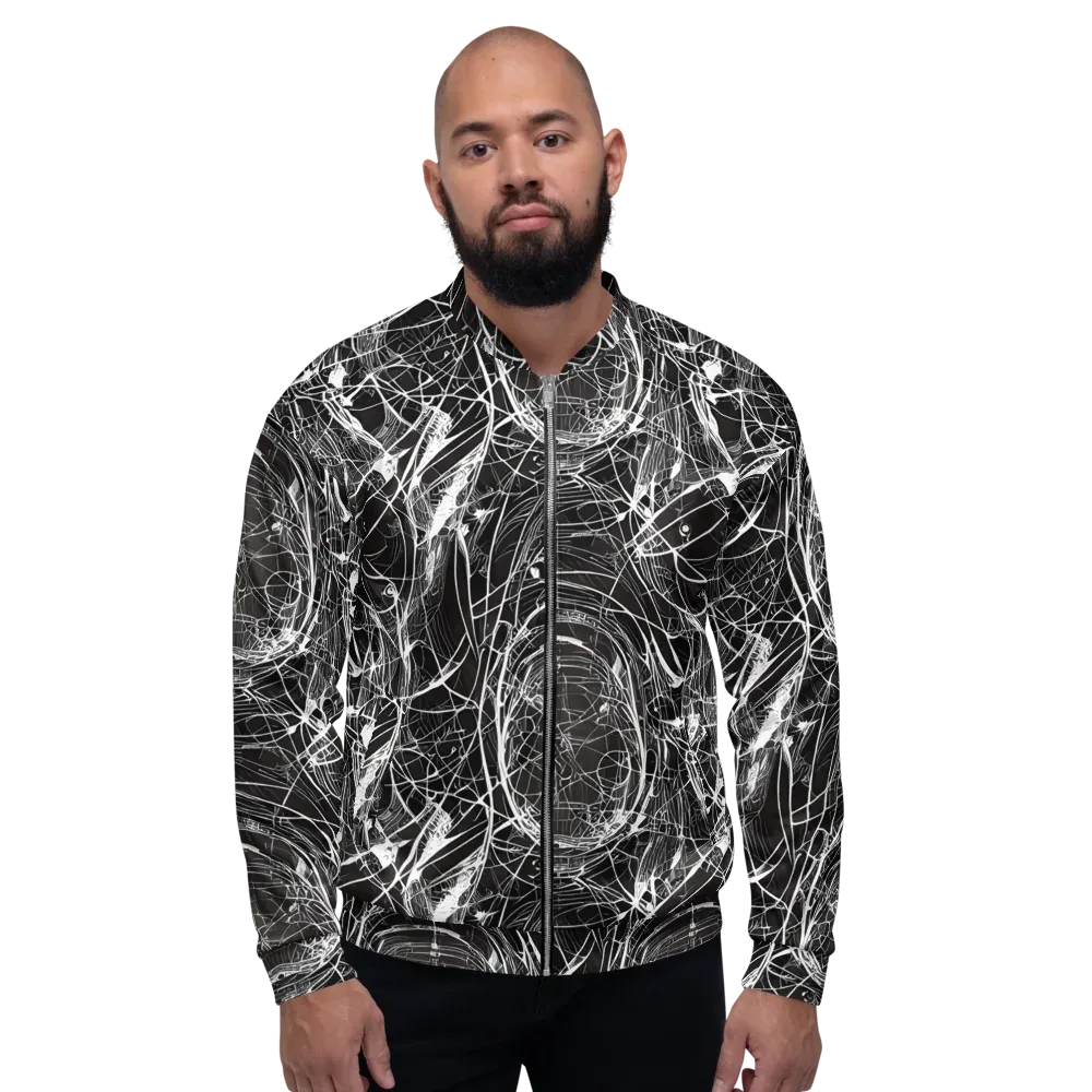 Nexus of Lines on Bomber Jacket — Front