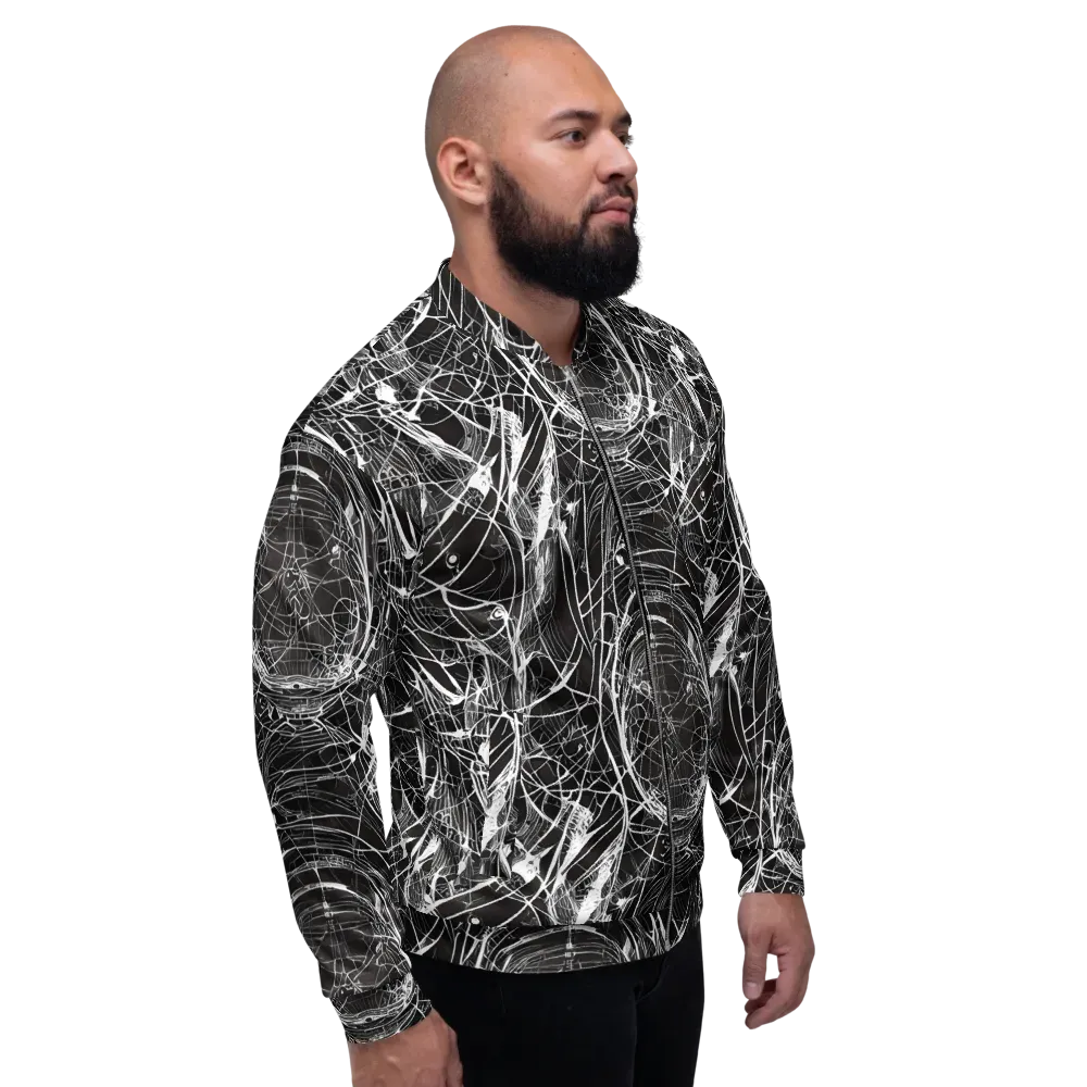 Nexus of Lines on Bomber Jacket — Right