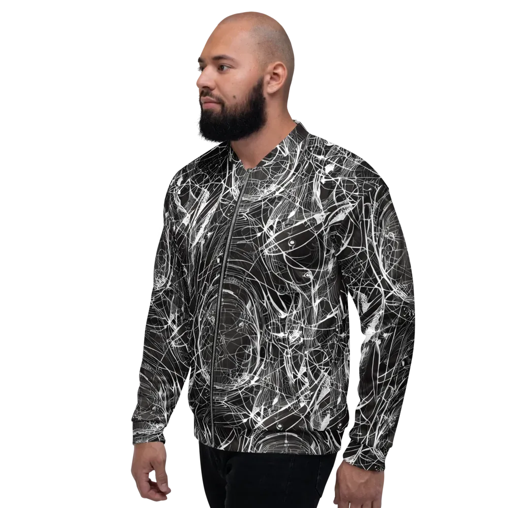 Nexus of Lines on Bomber Jacket — Left