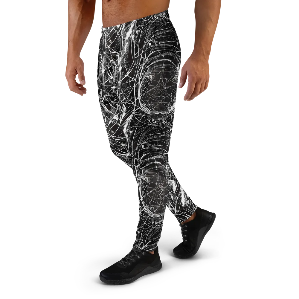 Nexus of Lines on Men's Joggers — Left