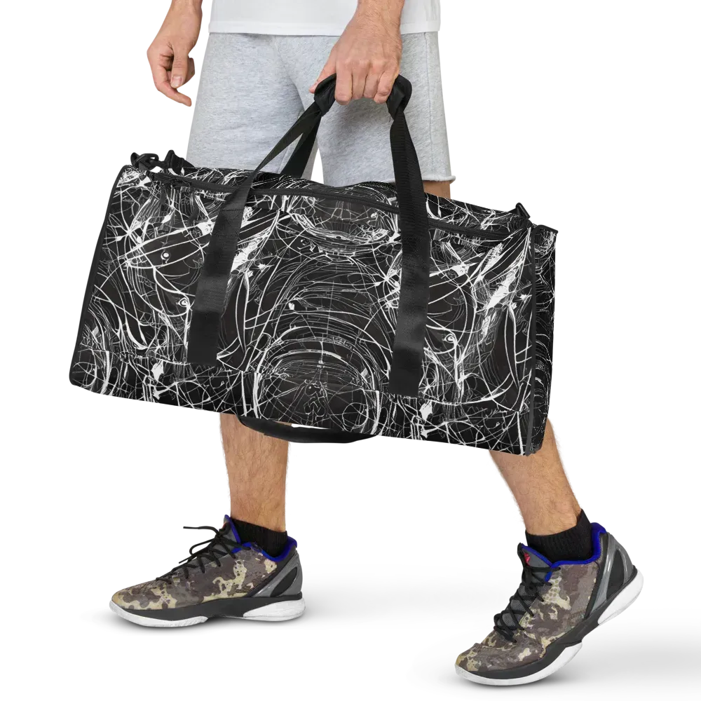 Nexus of Lines on Duffle Bag — Front