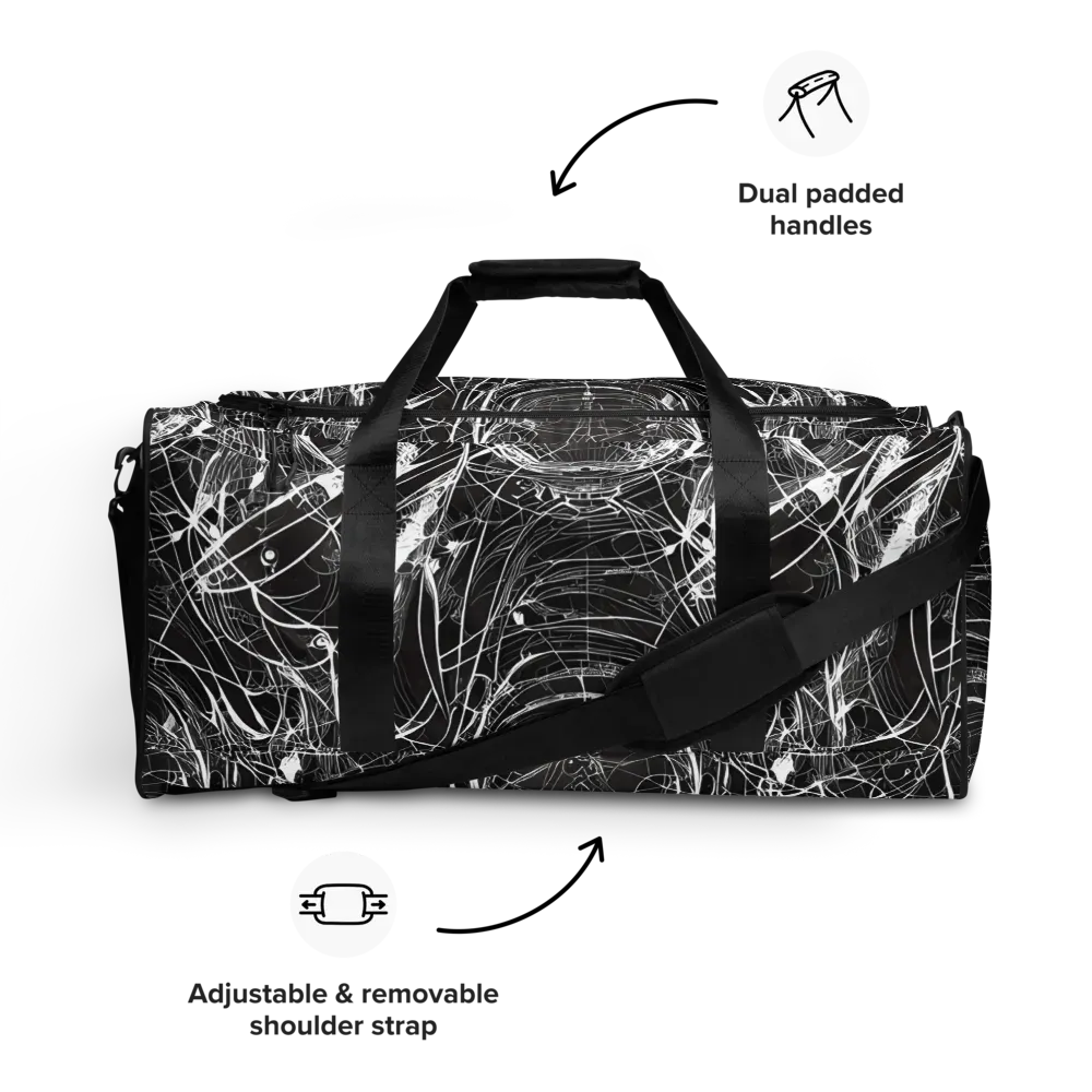 Nexus of Lines on Duffle Bag — Front