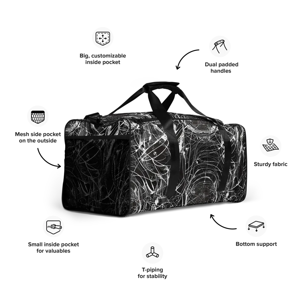 Nexus of Lines on Duffle Bag — Right Front