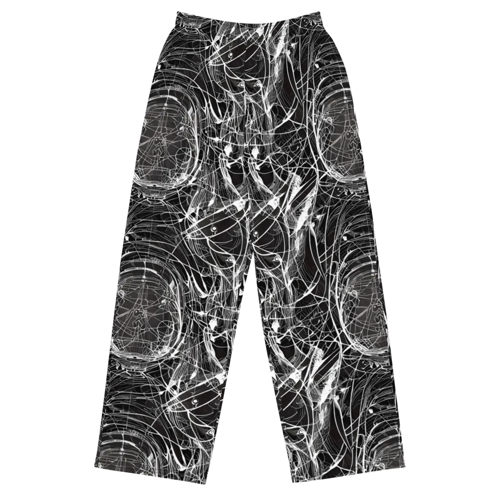 Nexus of Lines on Wide-Leg Pants — Front