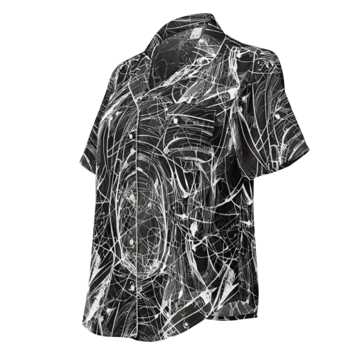 Nexus of Lines on a Women's Short Sleeve Pajama Top