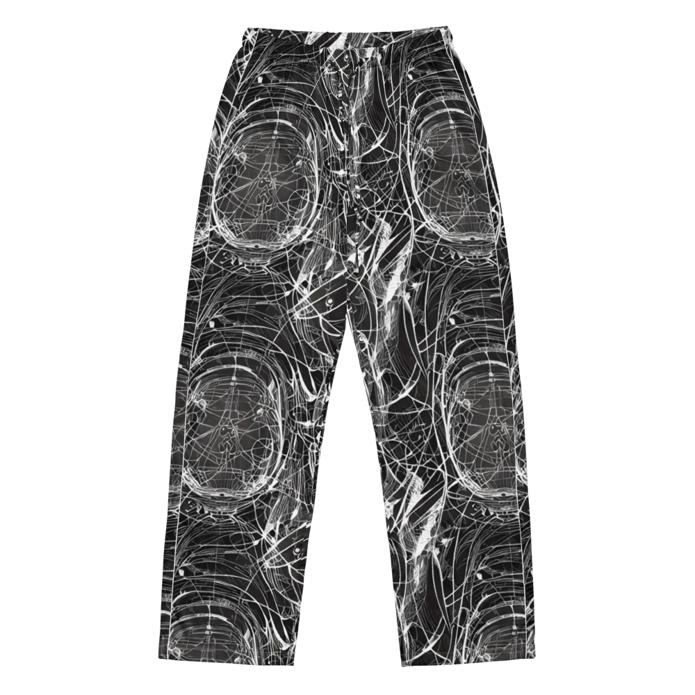 Nexus of Lines on Women's Pajama Pants — Front
