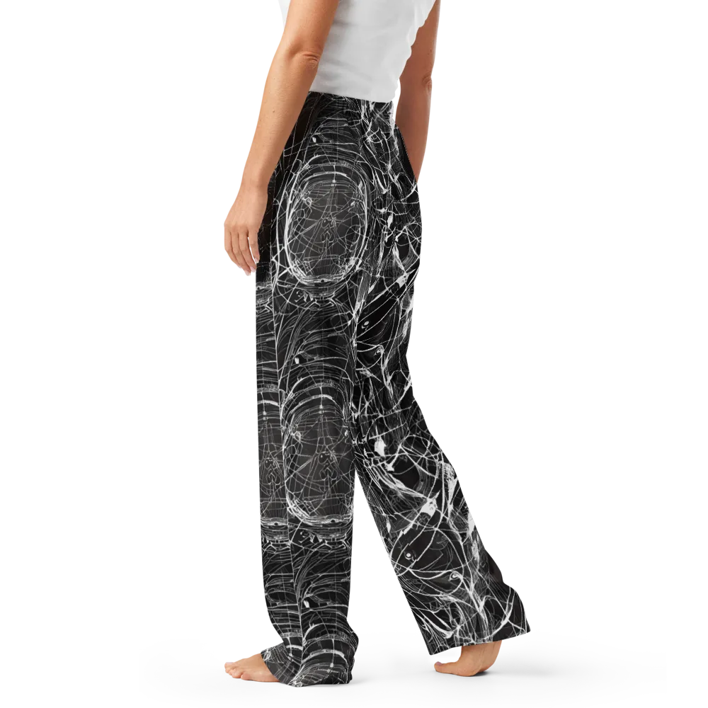 Nexus of Lines on Women's Pajama Pants — Left