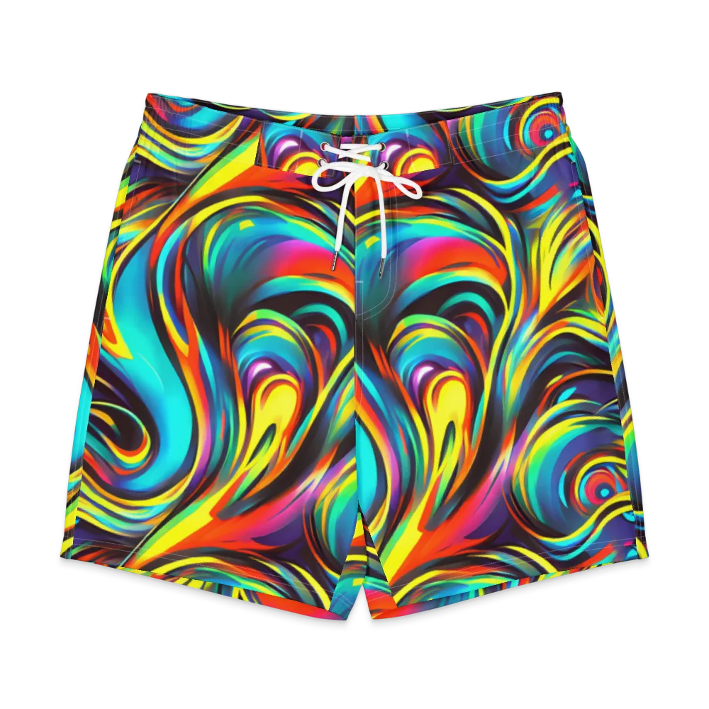 Cyber Surge on Men's Board Shorts — Front