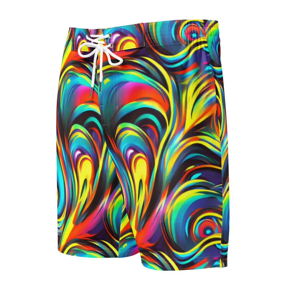 Cyber Surge on Men's Board Shorts — Front