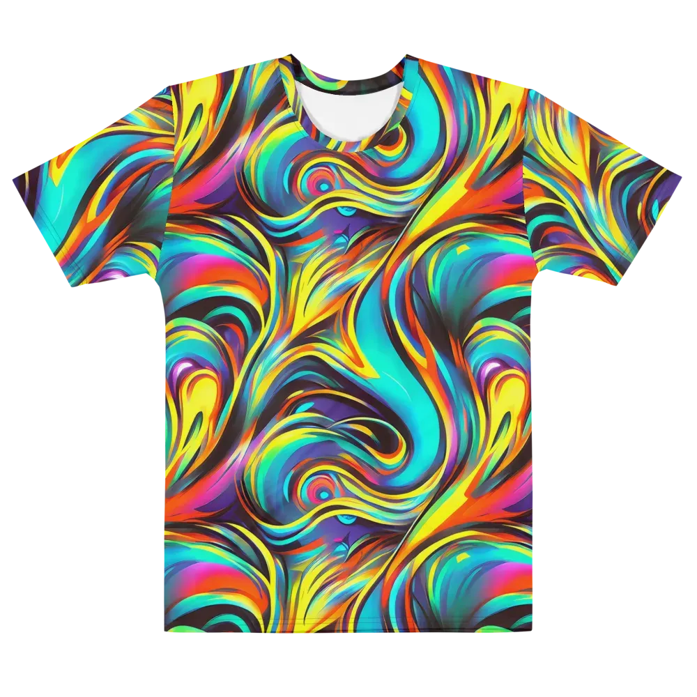 Cyber Surge on Men's Cotton Crew Neck T-Shirt — Front