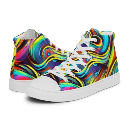 Cyber Surge on a Men's High Top Canvas Shoes