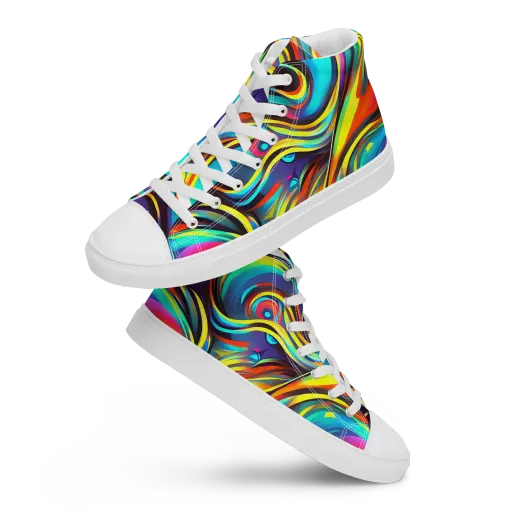 Cyber Surge on a Women's High Top Canvas Shoes