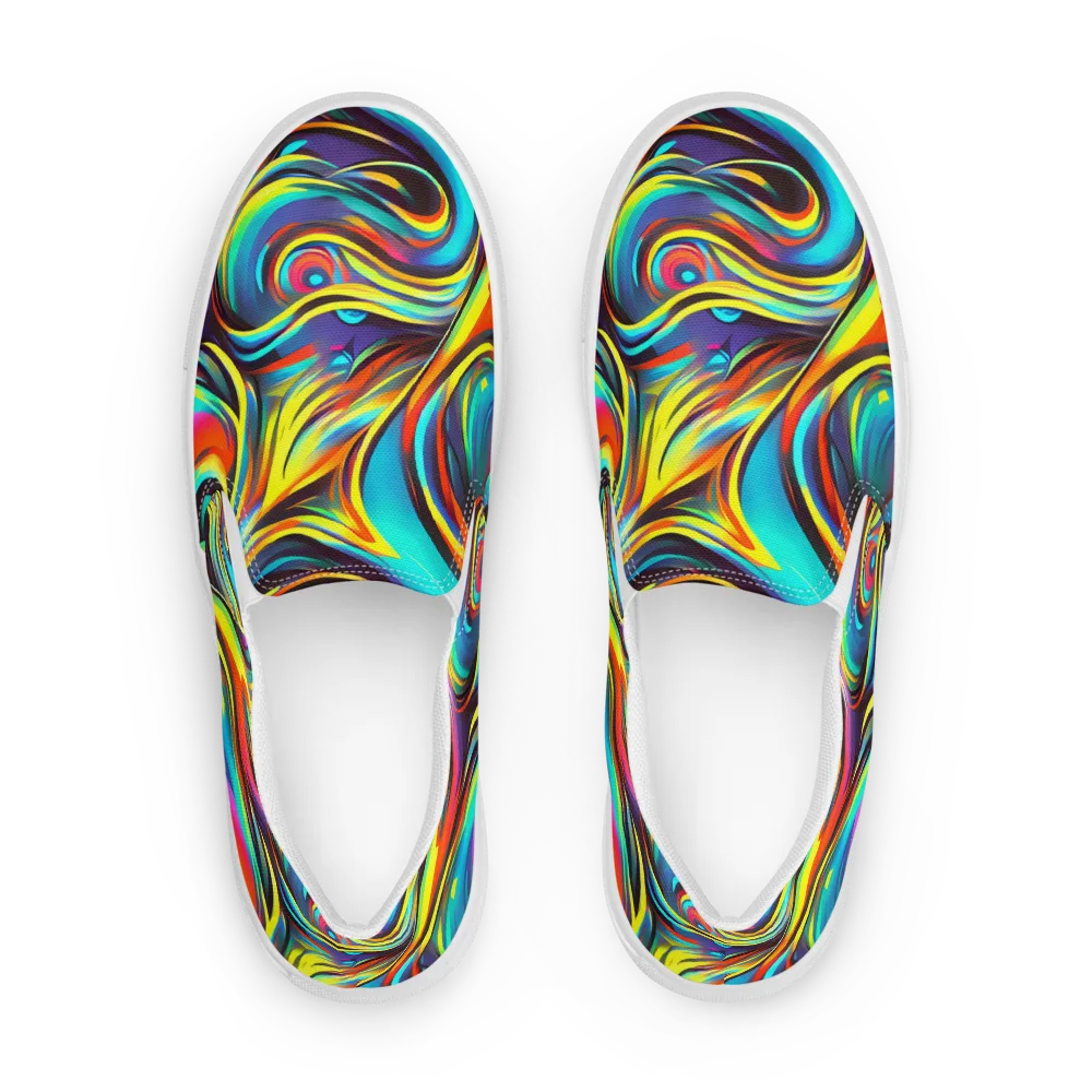 Cyber Surge on Men's Slip-On Canvas Shoes — Front