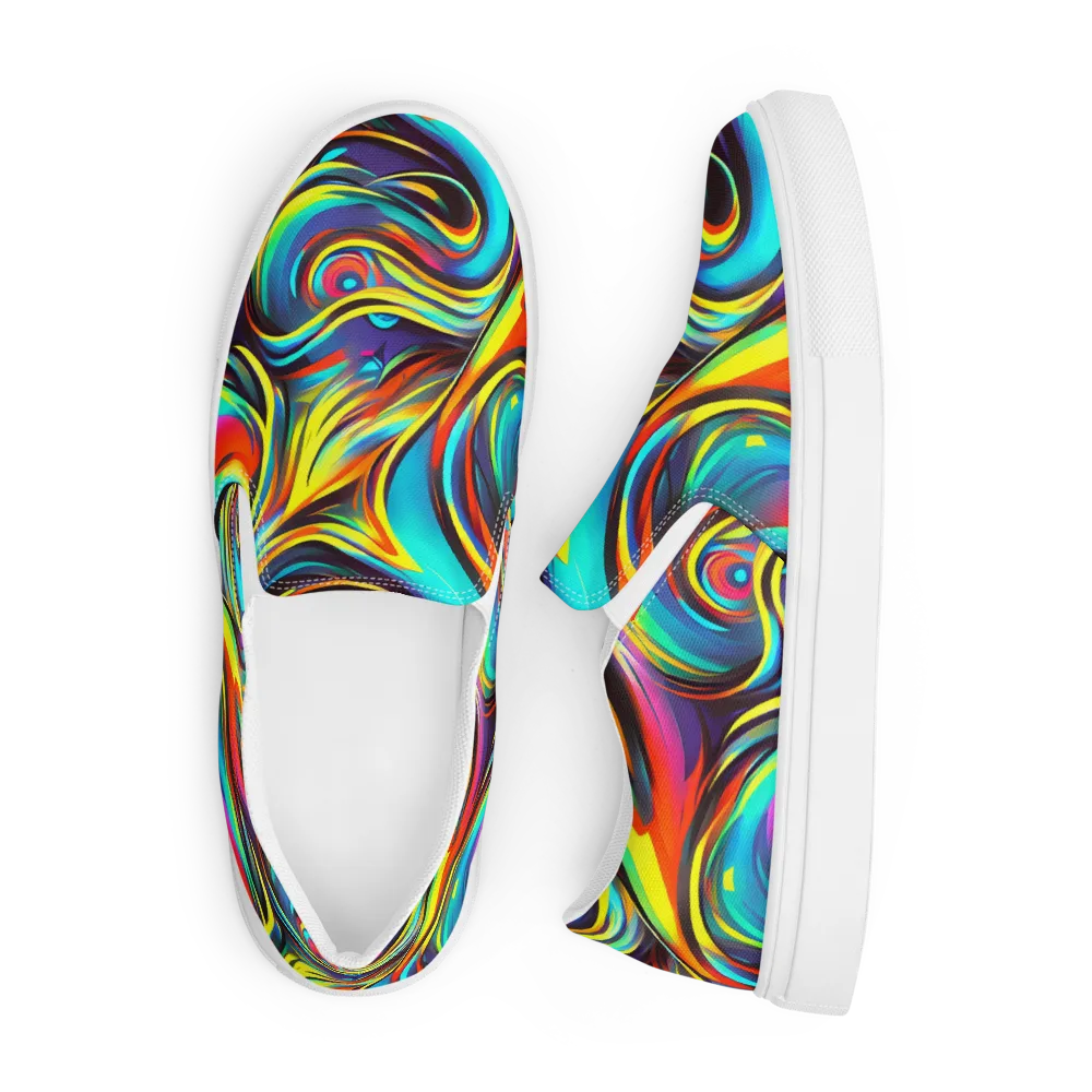 Cyber Surge on Men's Slip-On Canvas Shoes — Front