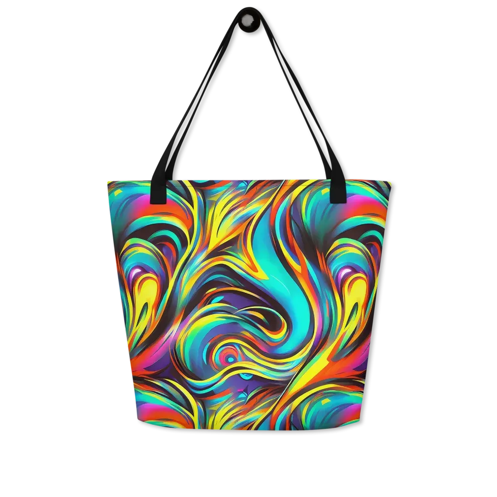 Cyber Surge on Large Tote Bag W/ Pocket — Front