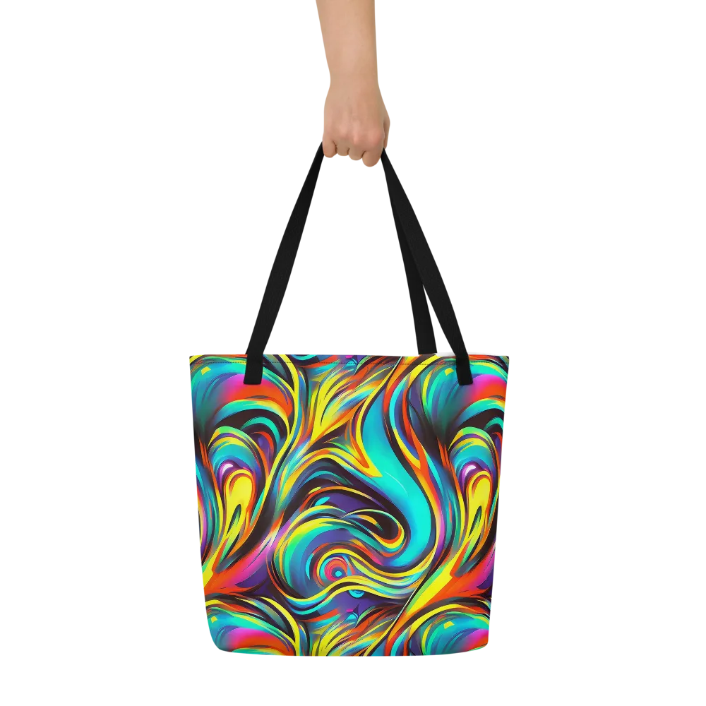 Cyber Surge on Large Tote Bag W/ Pocket — Front