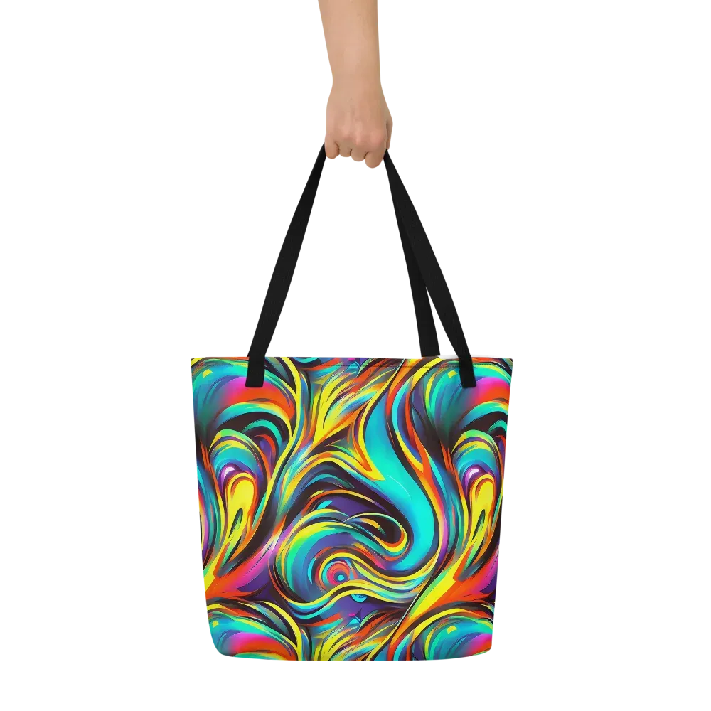 Cyber Surge on Large Tote Bag W/ Pocket — Front