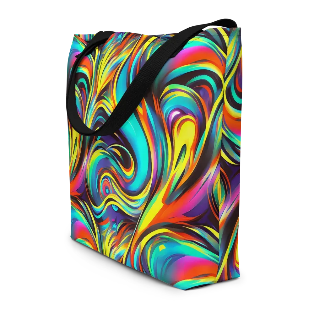 Cyber Surge on Large Tote Bag W/ Pocket — Front