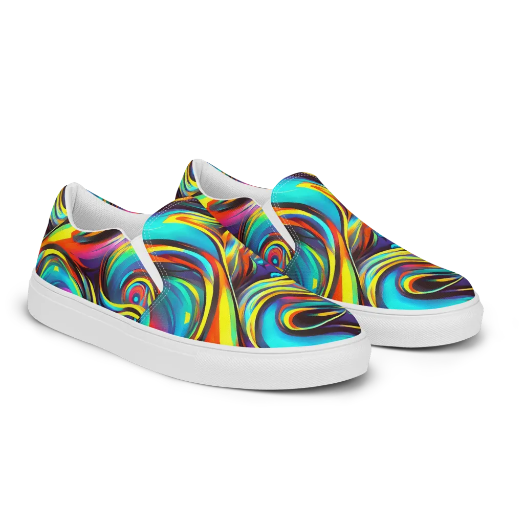 Cyber Surge on Women's Slip-On Canvas Shoes — Right Front