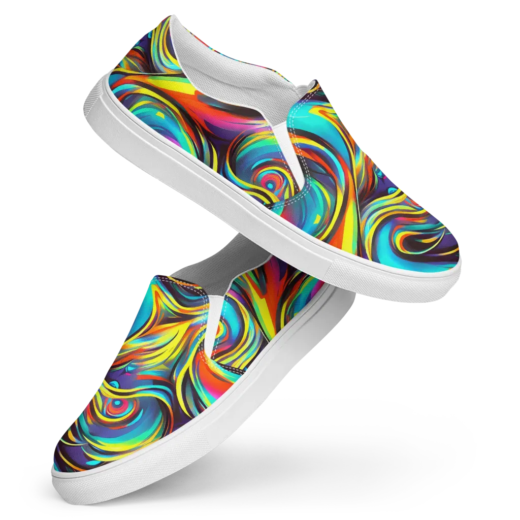 Cyber Surge on Women's Slip-On Canvas Shoes — Front