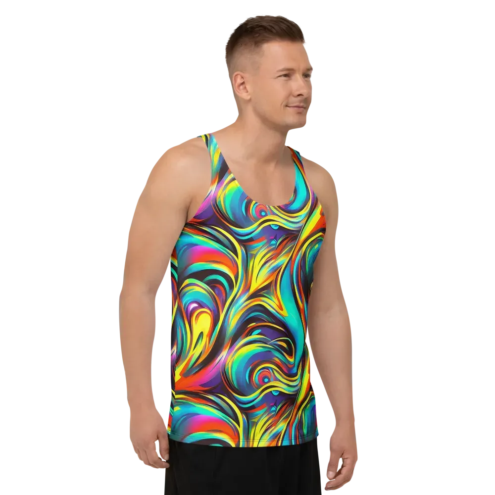 Cyber Surge on Men's Tank Top — Right Front