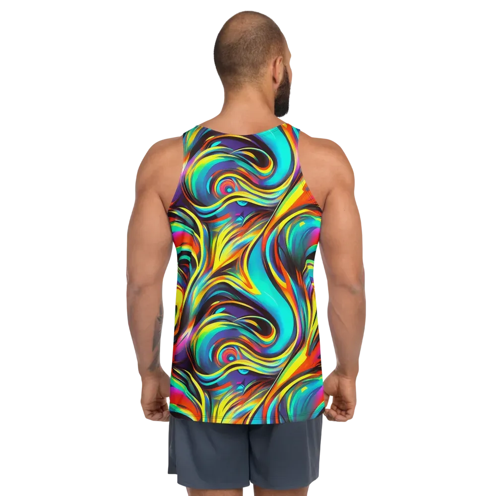 Cyber Surge on Men's Tank Top — Back