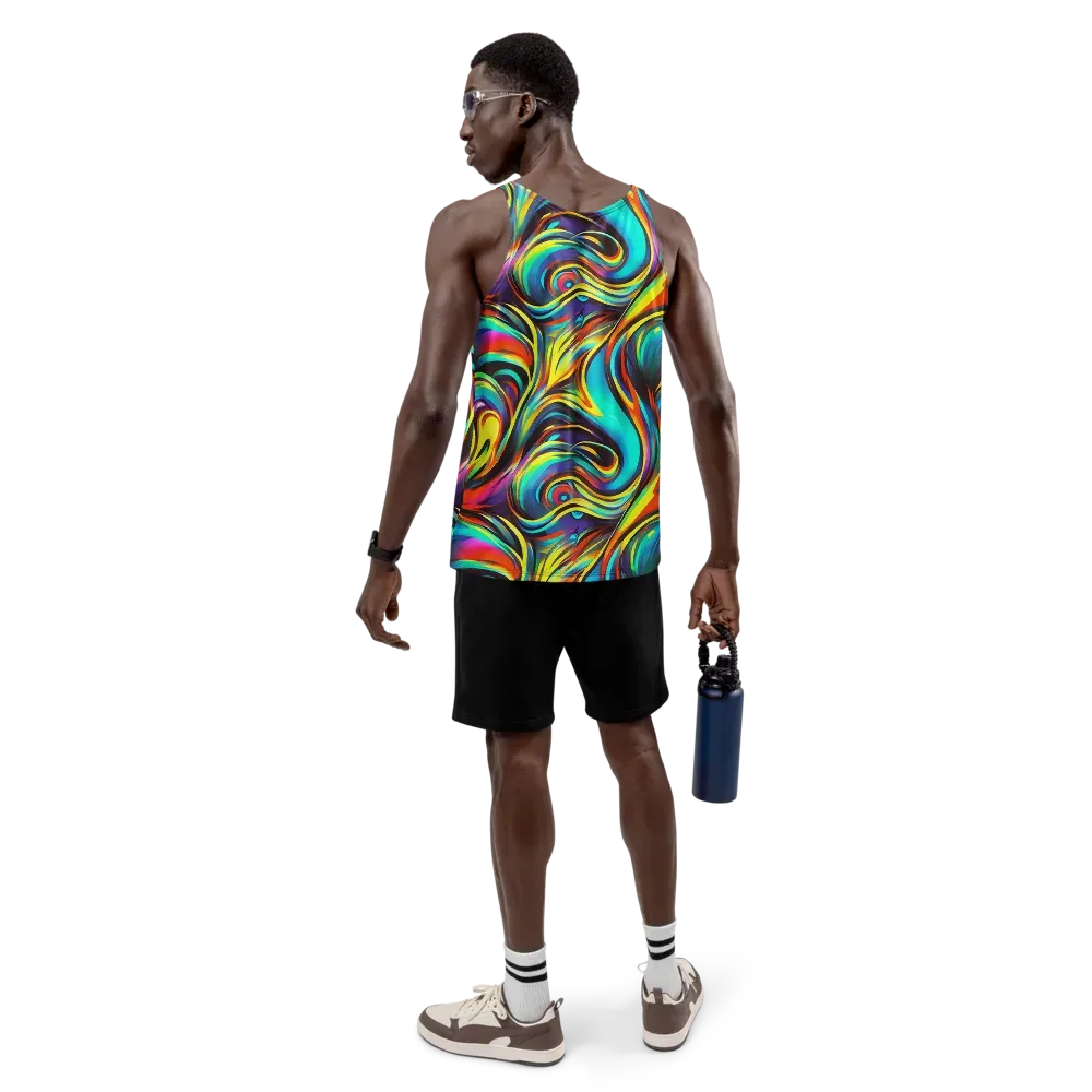 Cyber Surge on Men's Tank Top — Back