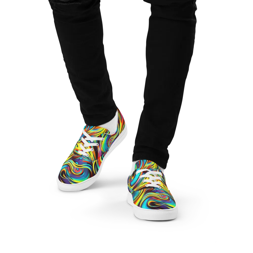 Cyber Surge on Men's Lace-Up Canvas Shoes — Front