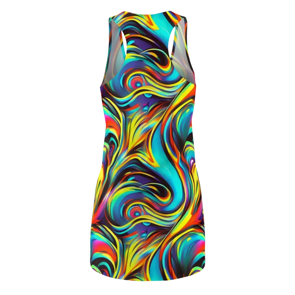 Cyber Surge on Racerback Dress — Back
