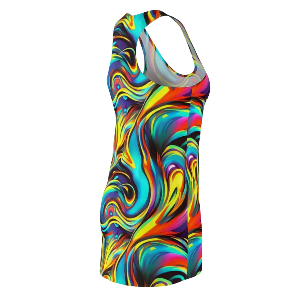 Cyber Surge on Racerback Dress — Back Side