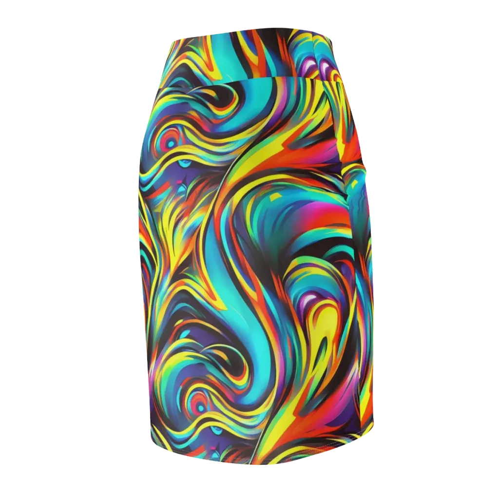 Cyber Surge on Pencil Skirt — Back Side