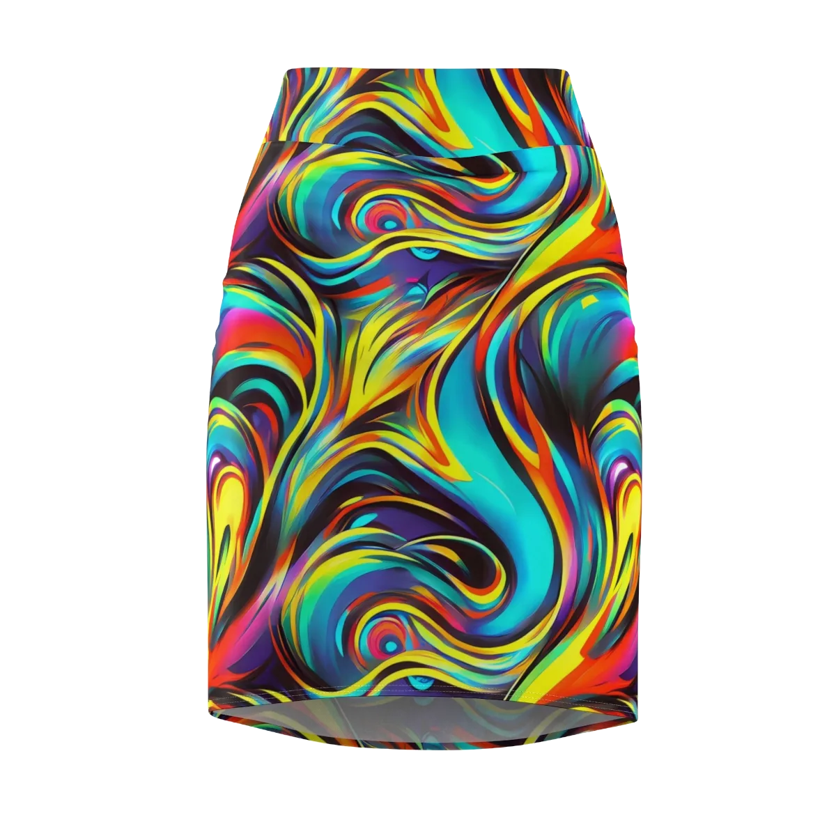 Cyber Surge on Pencil Skirt — Front
