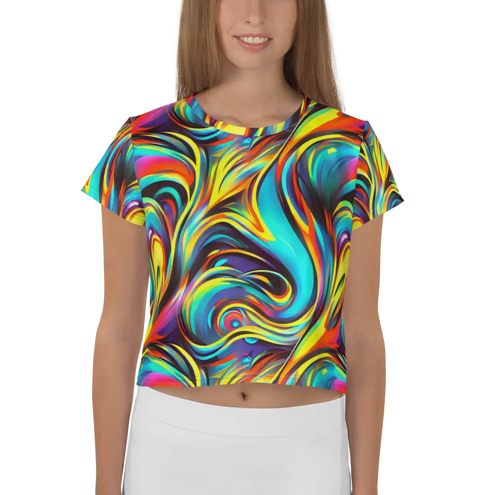 Cyber Surge on Crop Tee — Front