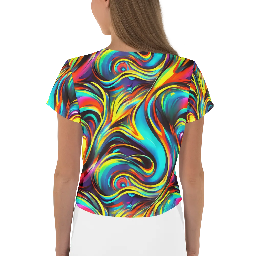 Cyber Surge on Crop Tee — Back