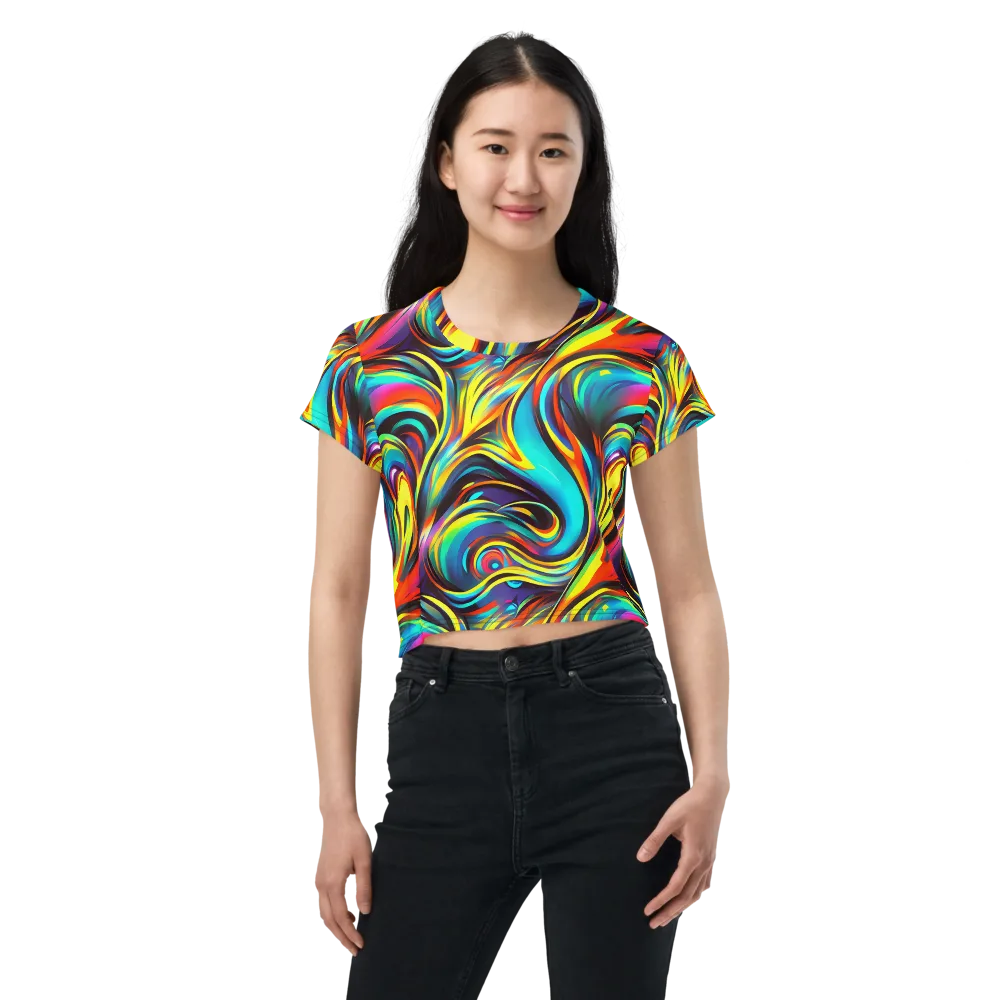 Cyber Surge on Crop Tee — Front